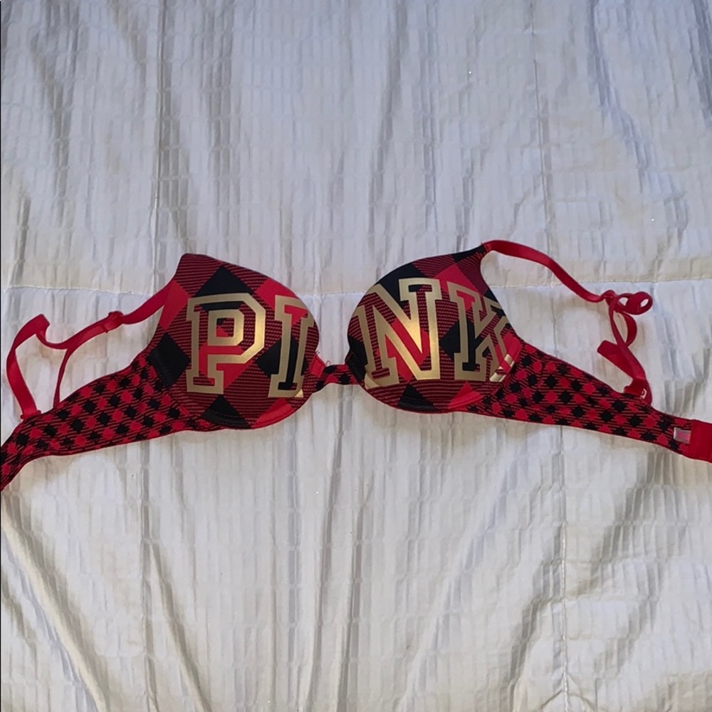PINK christmas bra 32b